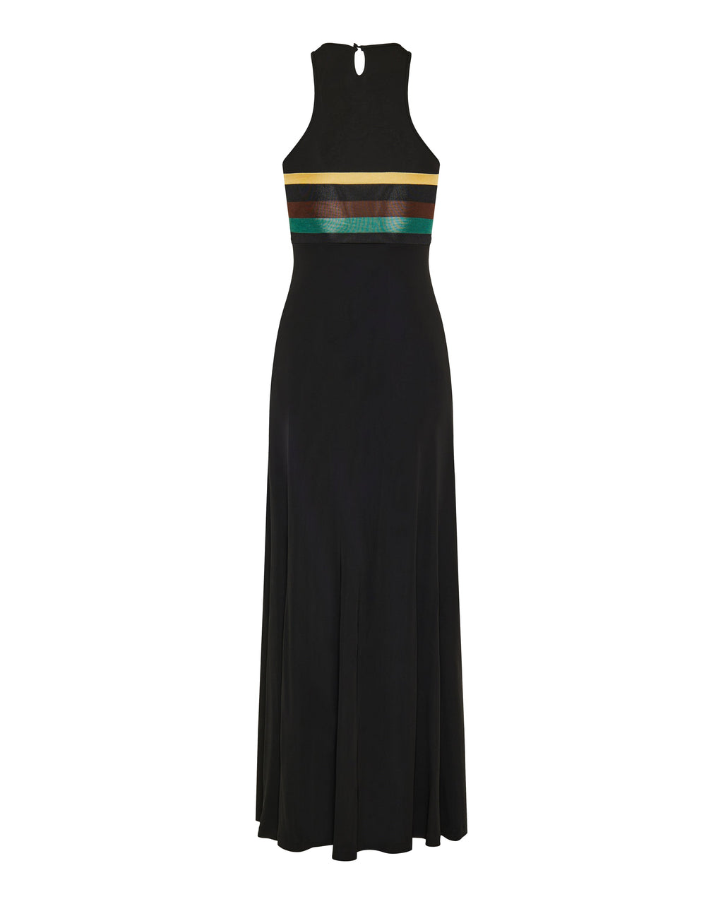 Striped crepe jersey tank dress