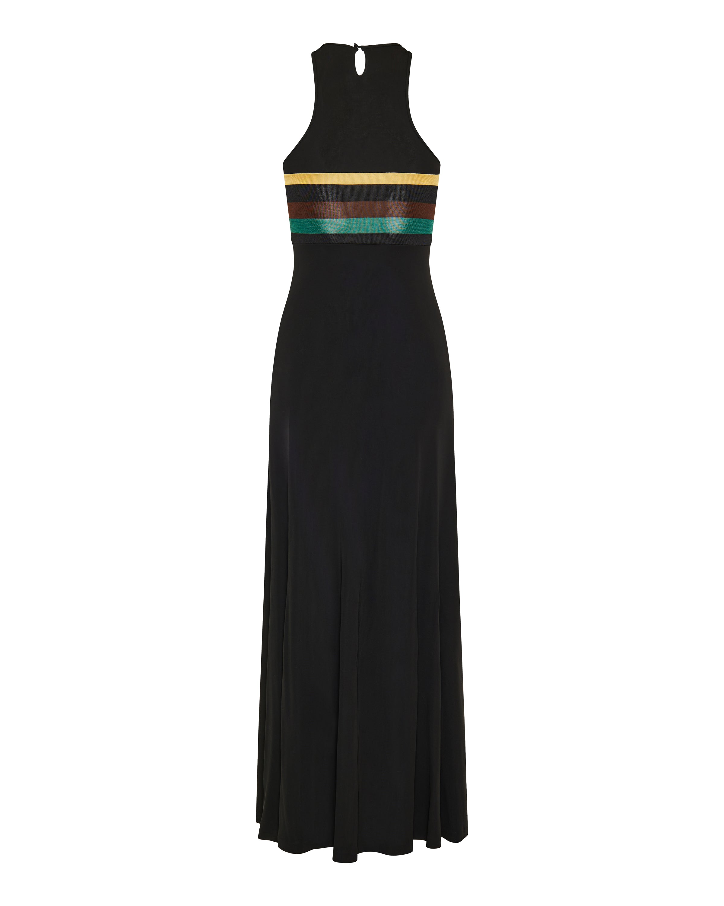 Striped crepe jersey tank dress