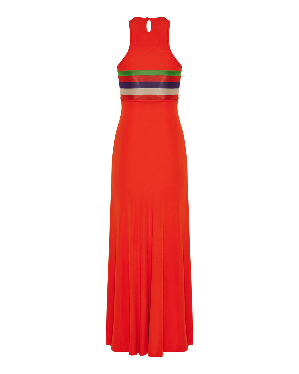 Striped crepe jersey tank dress