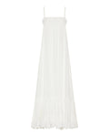 Saint Laurent Embroidered cotton poplin dress