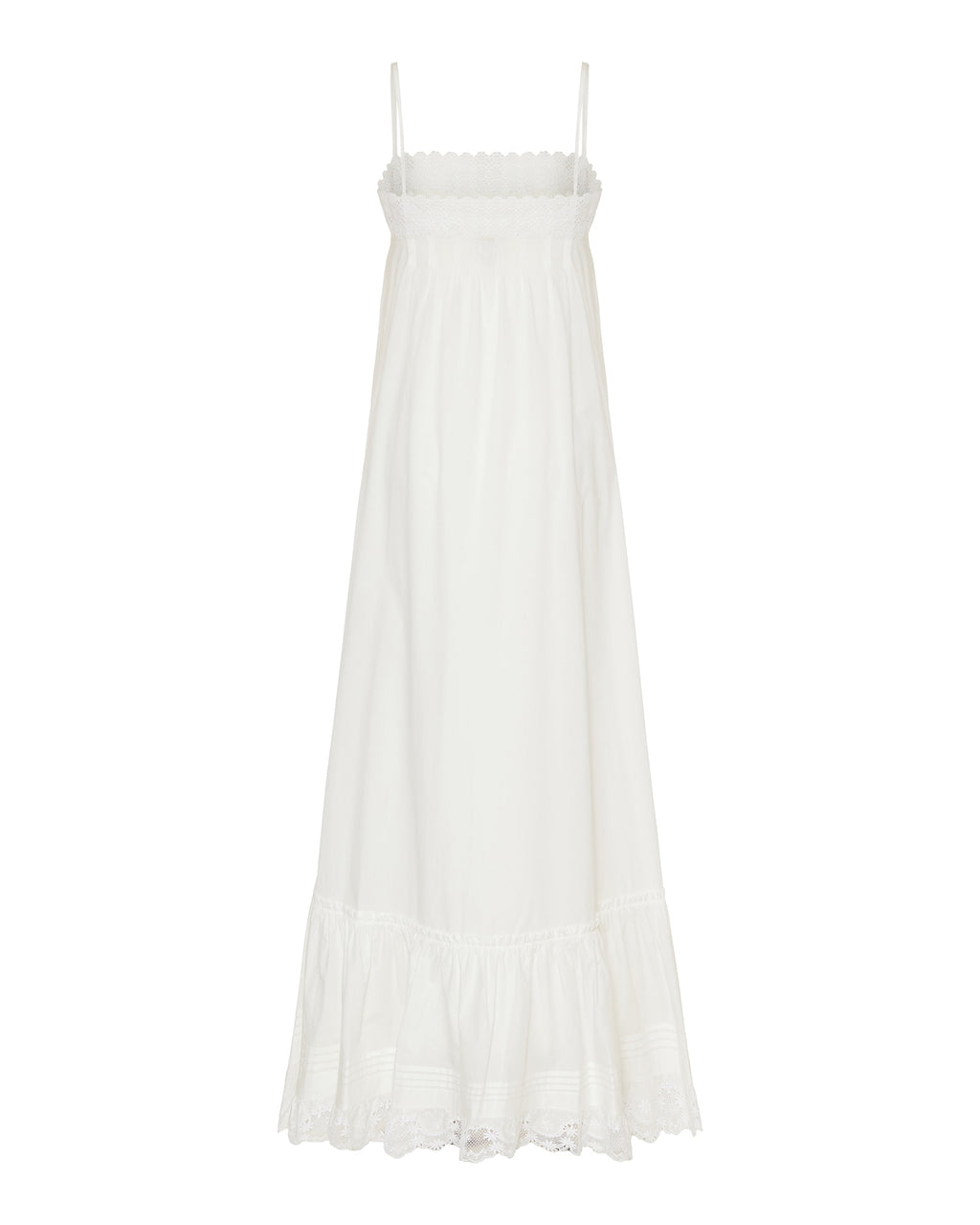 Saint Laurent Embroidered cotton poplin dress