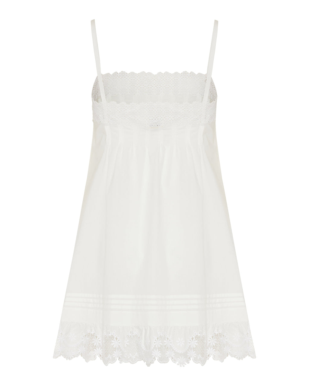 Embroidered cotton poplin mini dress