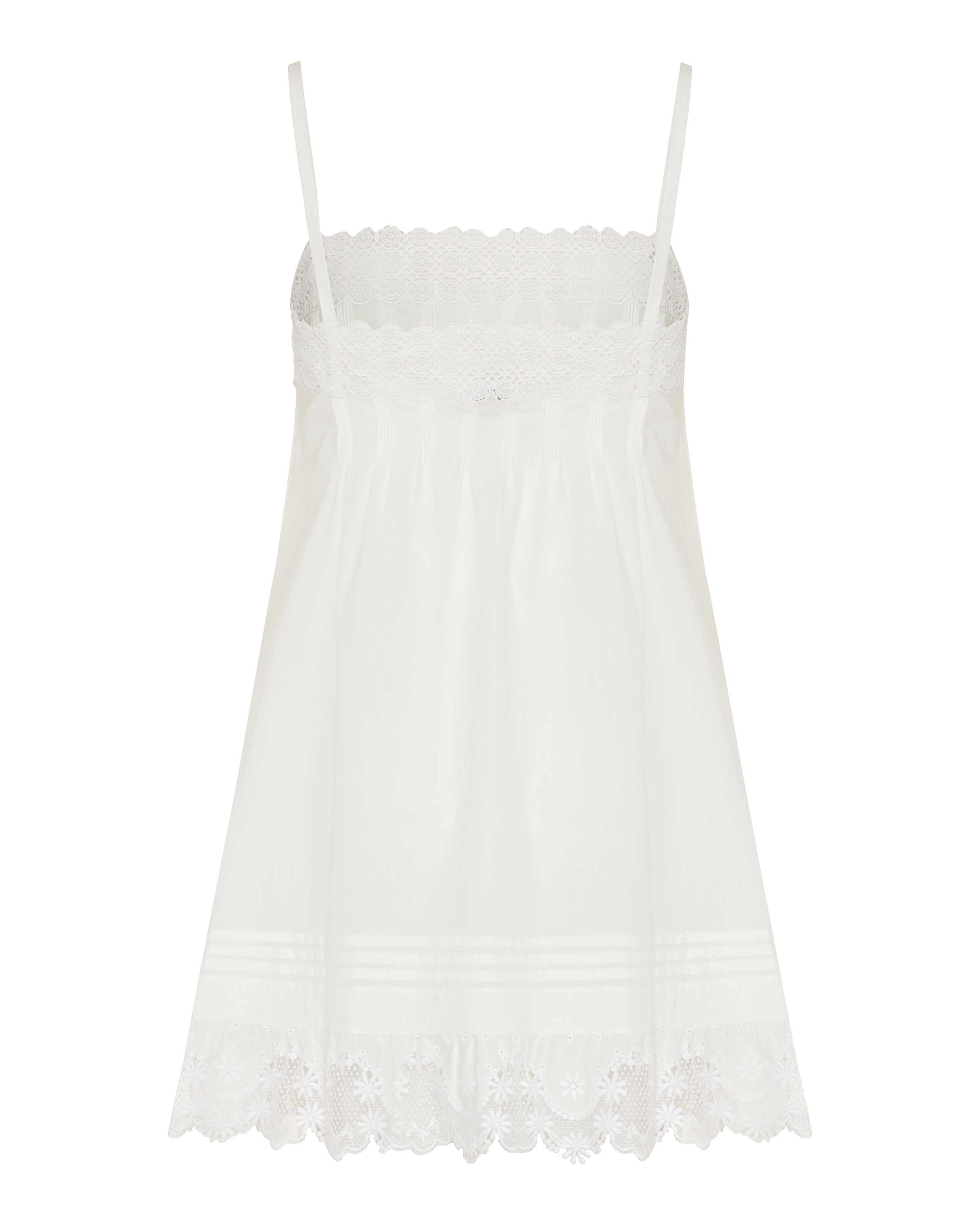 Embroidered cotton poplin mini dress