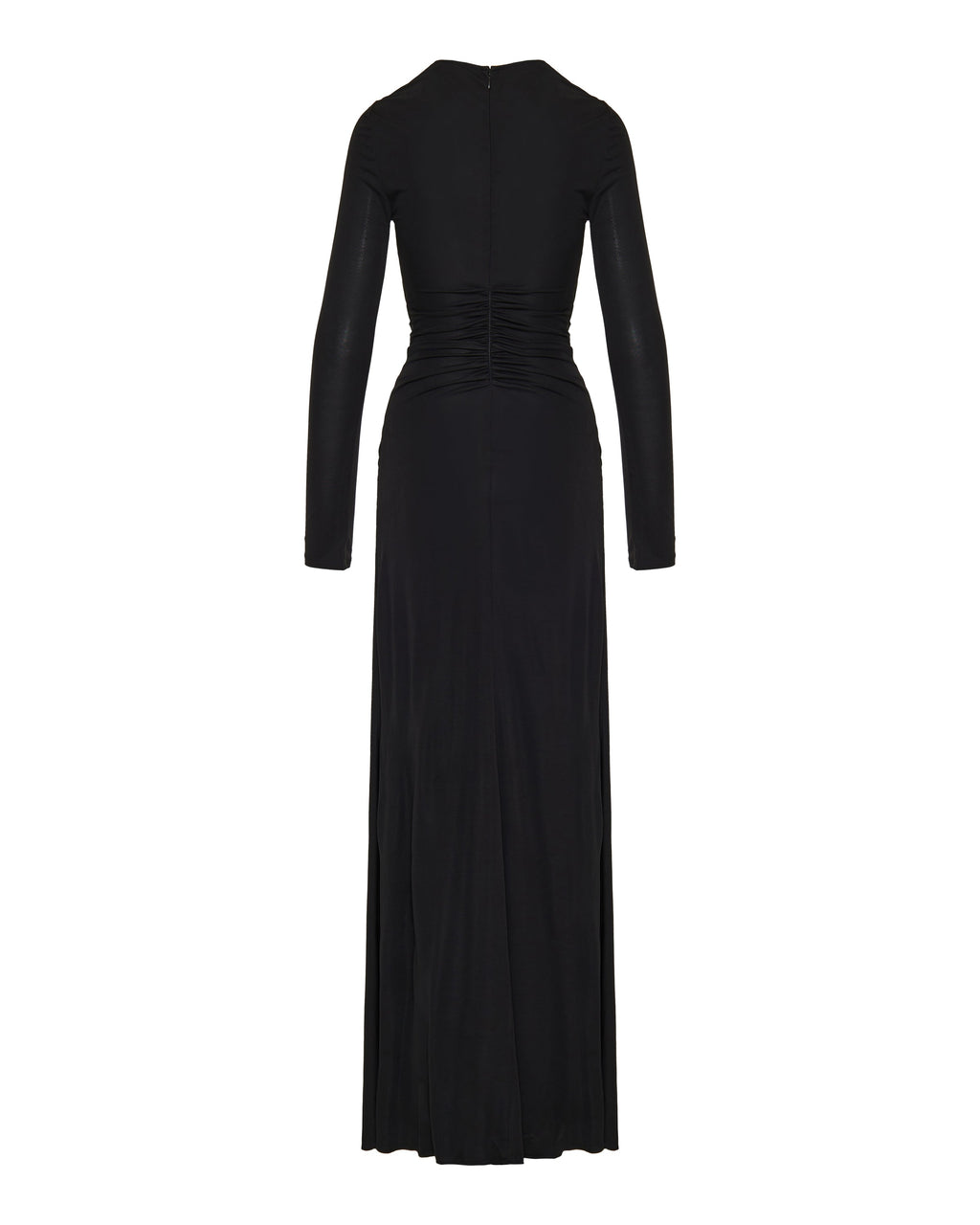 Bezel quartz ruched long sleeve dress