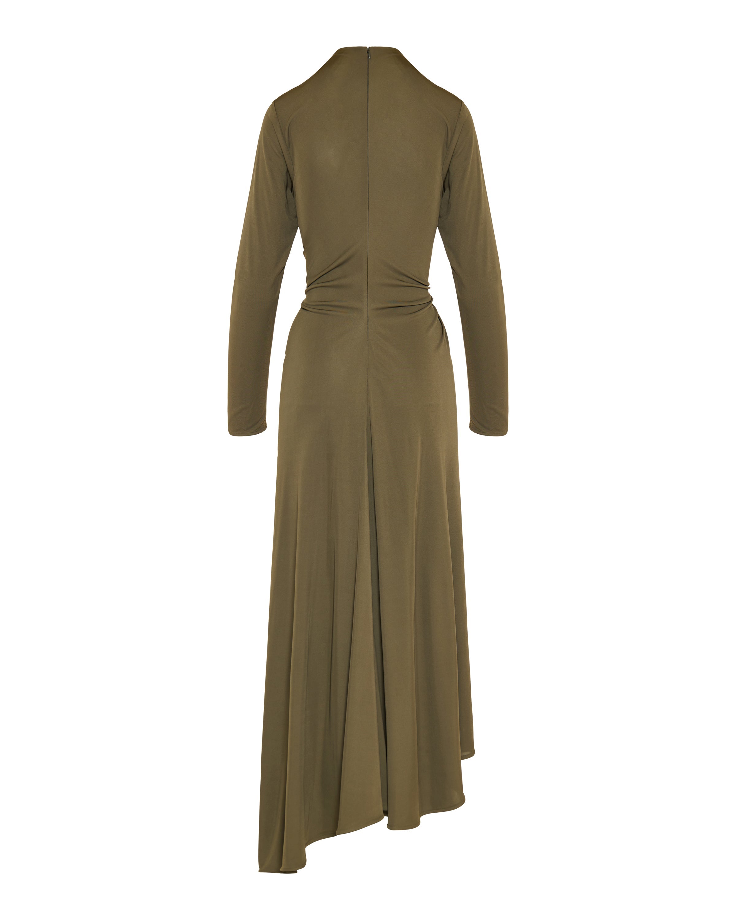 Bottega Veneta Asymmetric embellished gathered jersey maxi dress