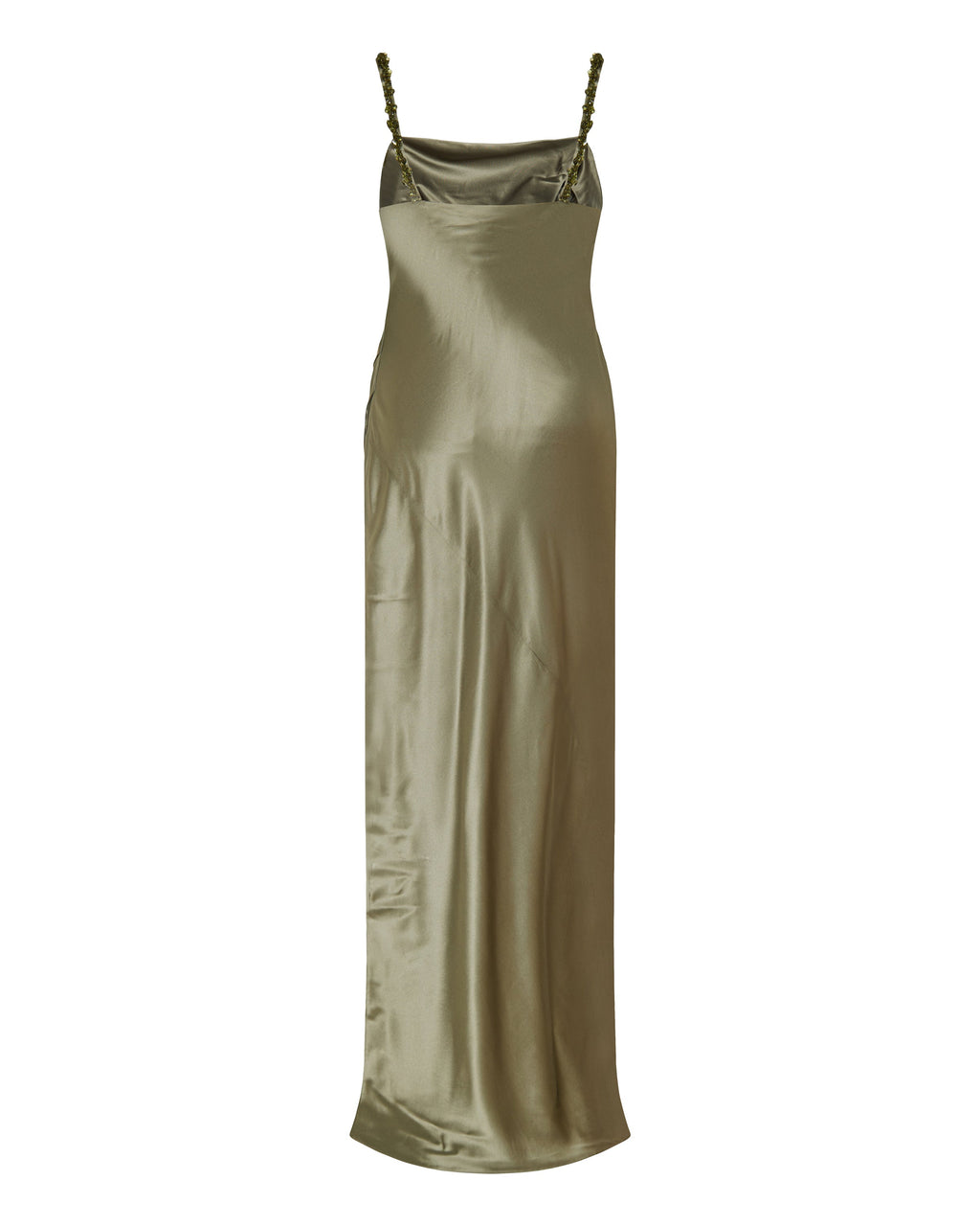 Balmain Embellished shoulder silk maxi dress