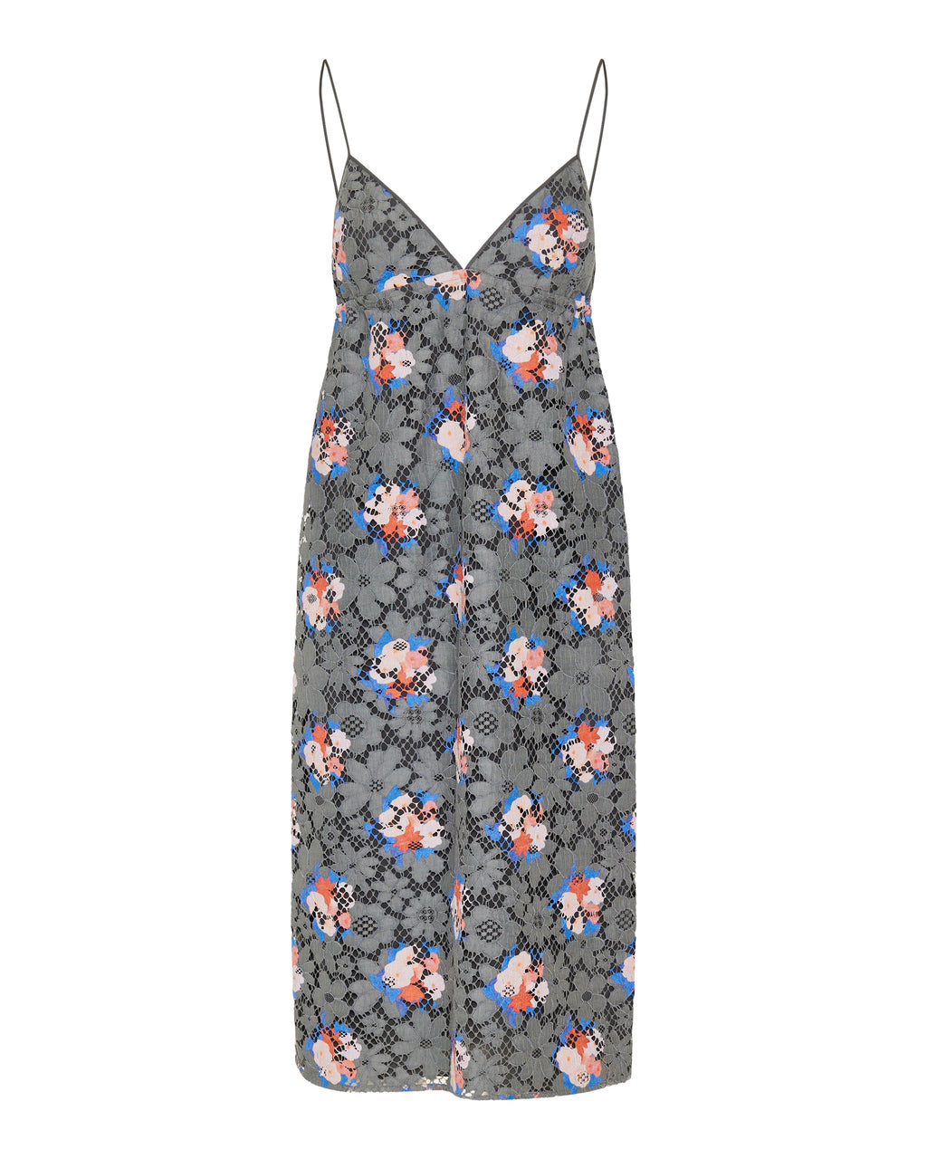 Lace printed midi dress