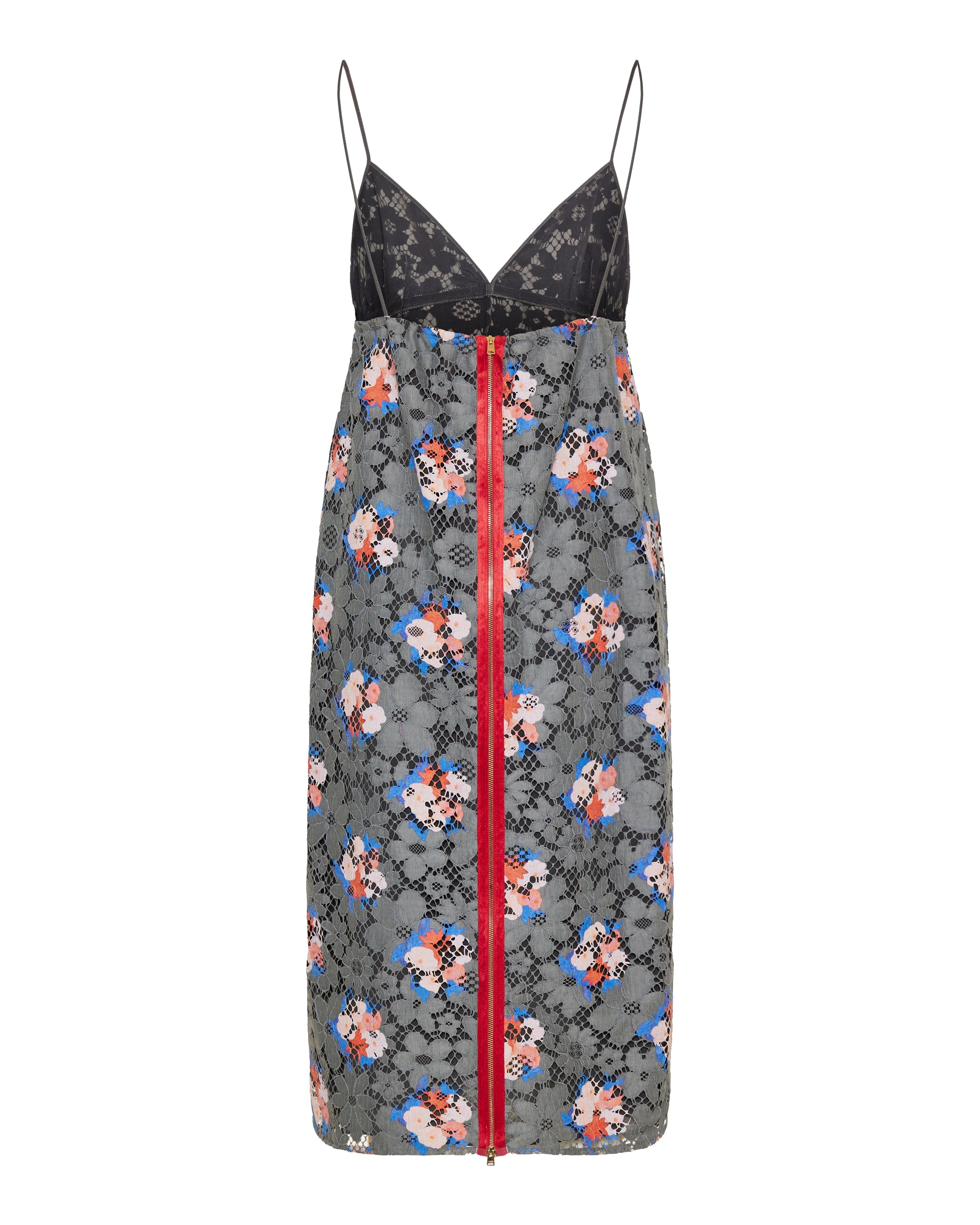 Lace printed midi dress