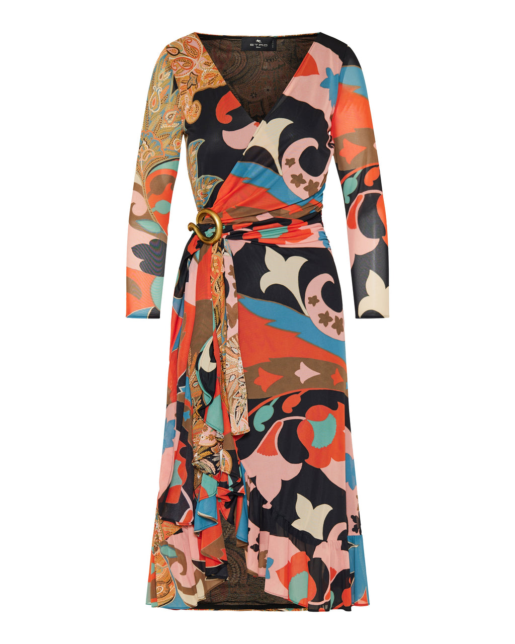 Floral paisley print midi dress