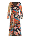 Floral paisley print midi dress