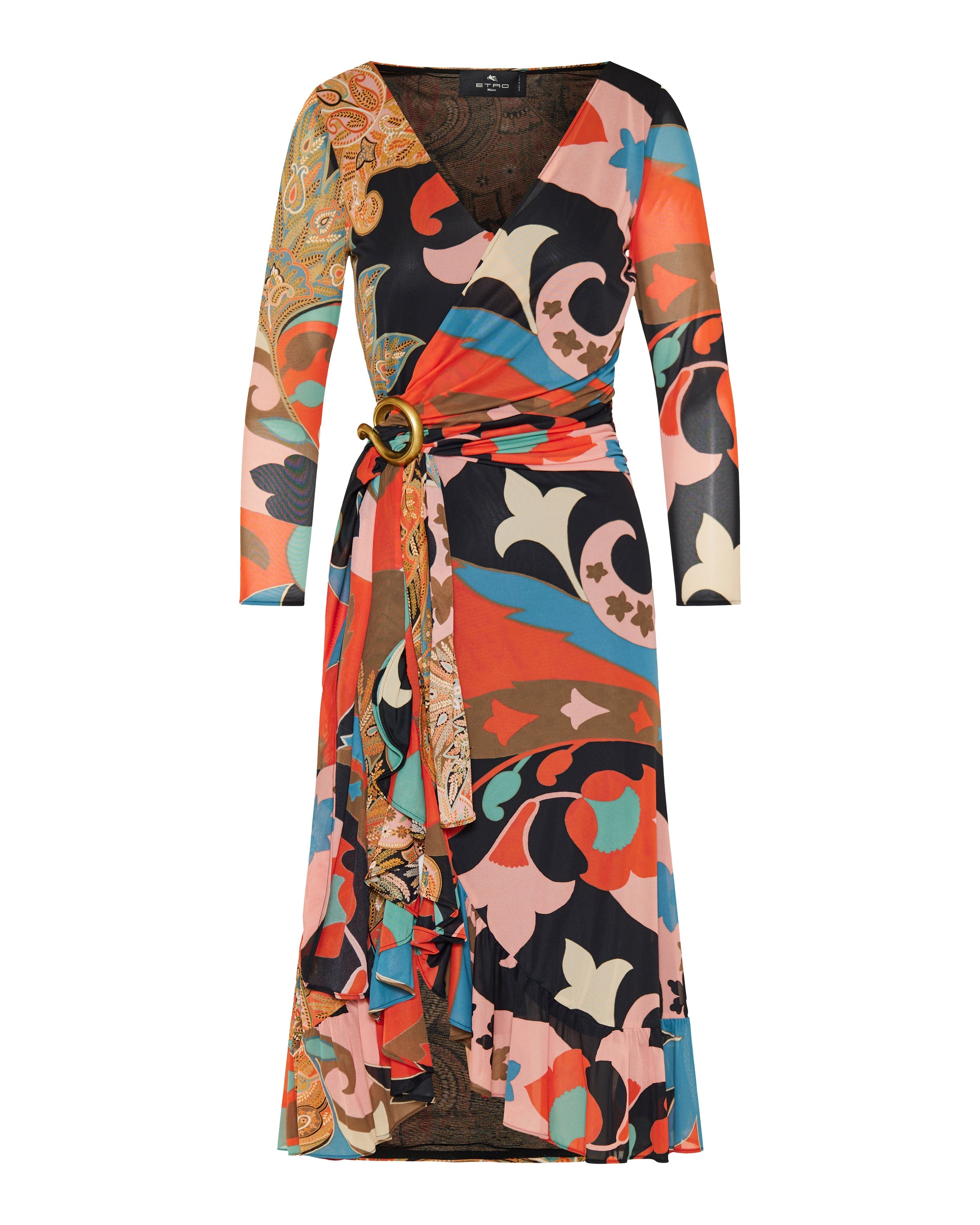 Floral paisley print midi dress