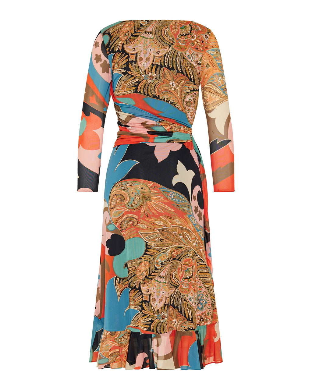 Floral paisley print midi dress