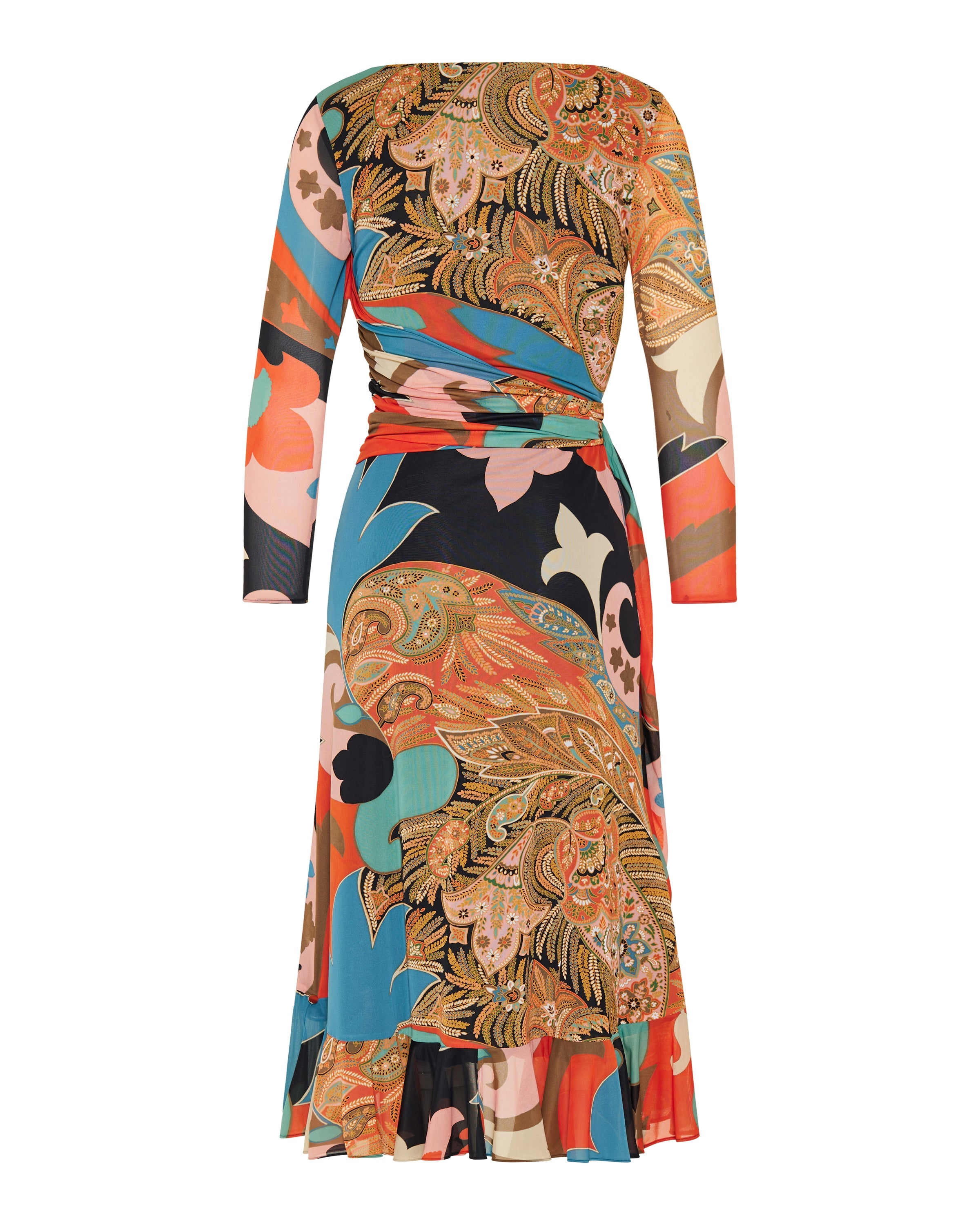 Floral paisley print midi dress