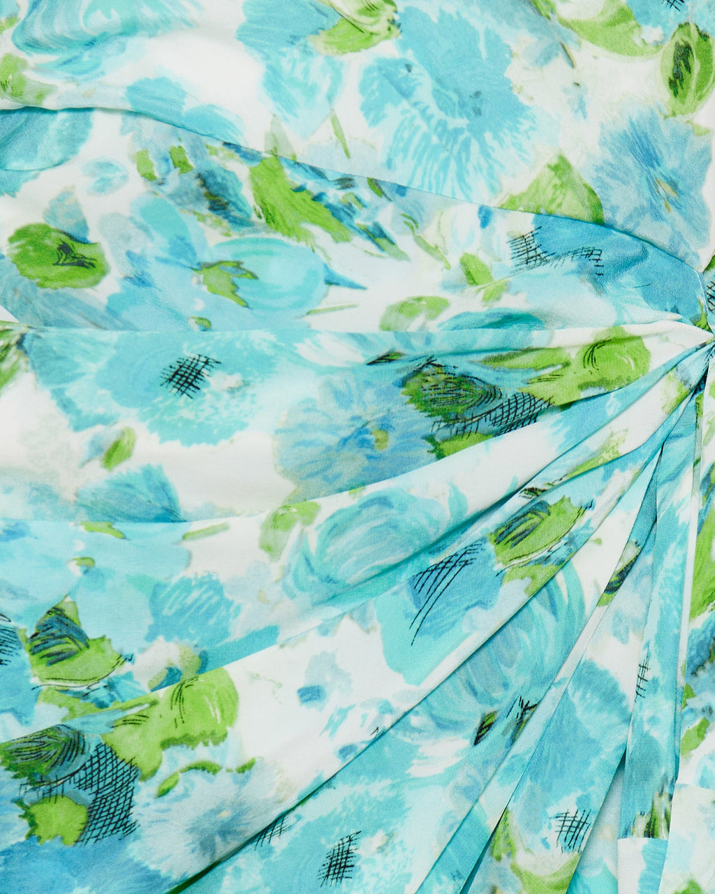 Chloé Draped floral print silk mini dress