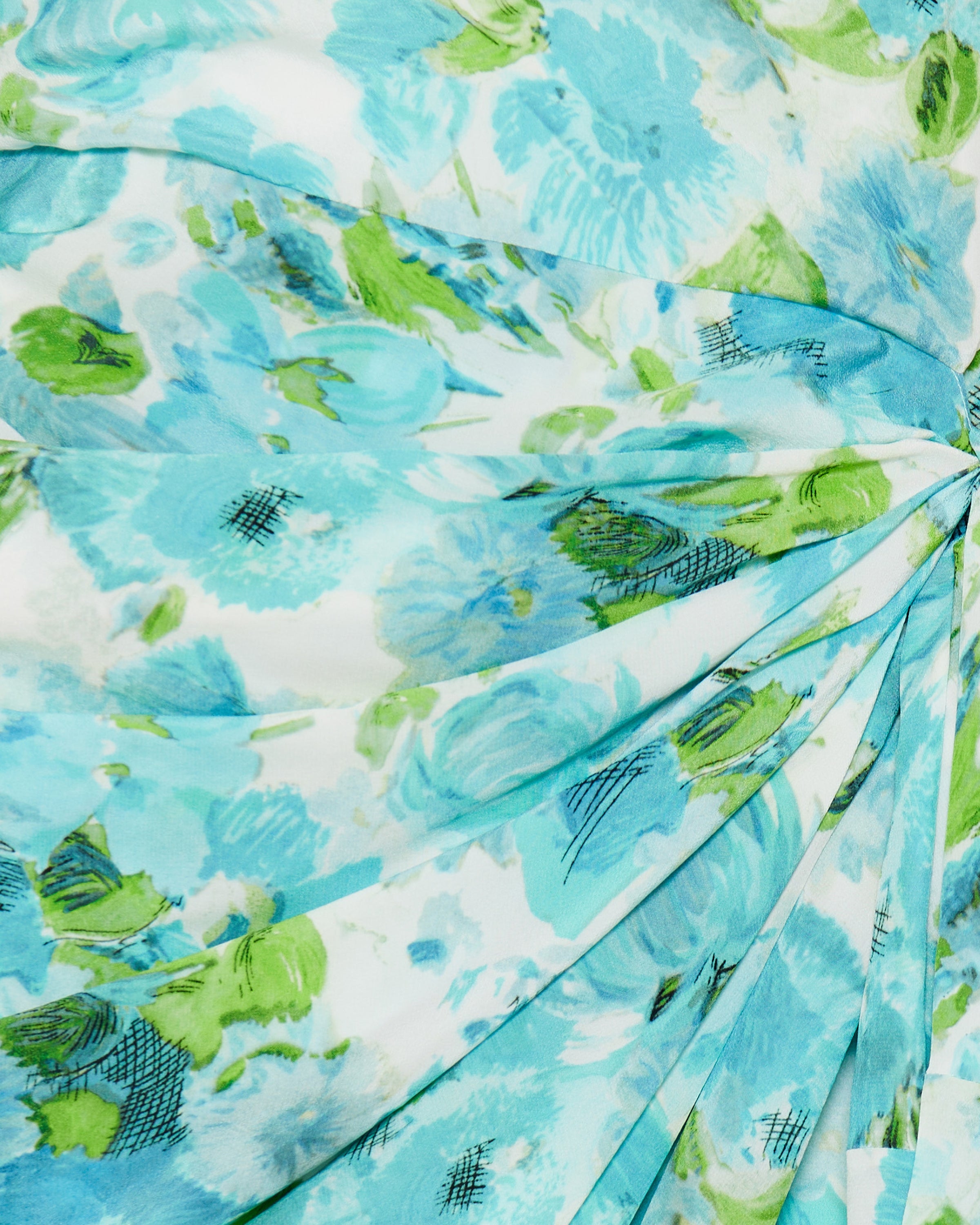 Chloé Draped floral print silk mini dress