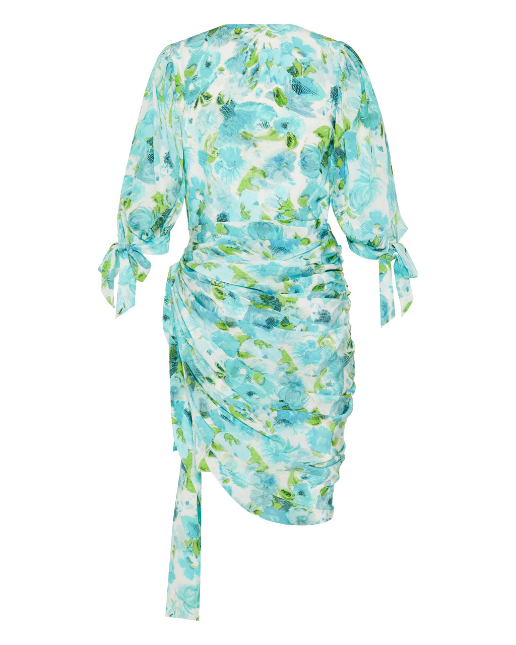 Chloé Draped floral print silk mini dress