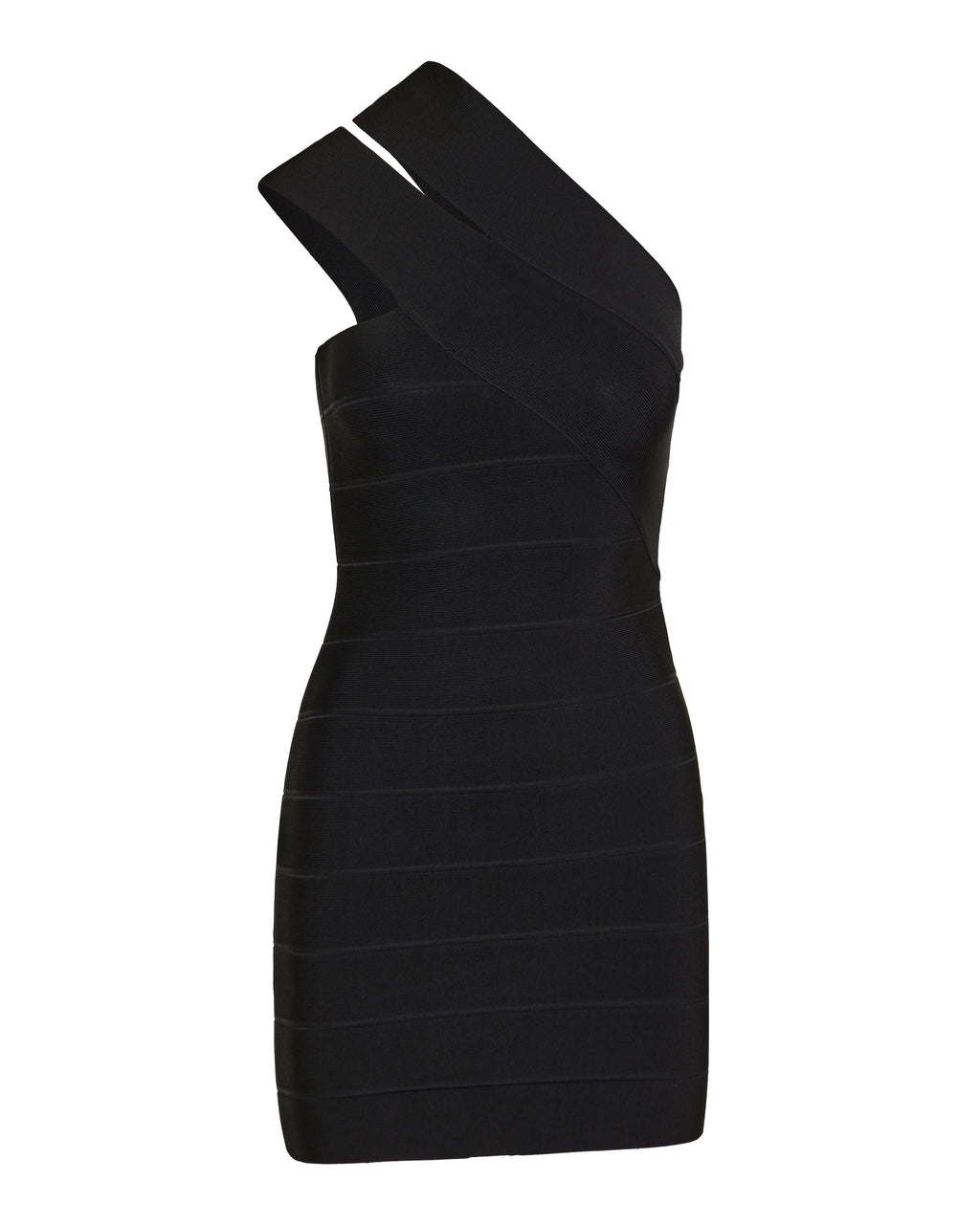 Hervé Léger Icon One-Shoulder mini dress