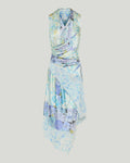 Floral drape wrap dress