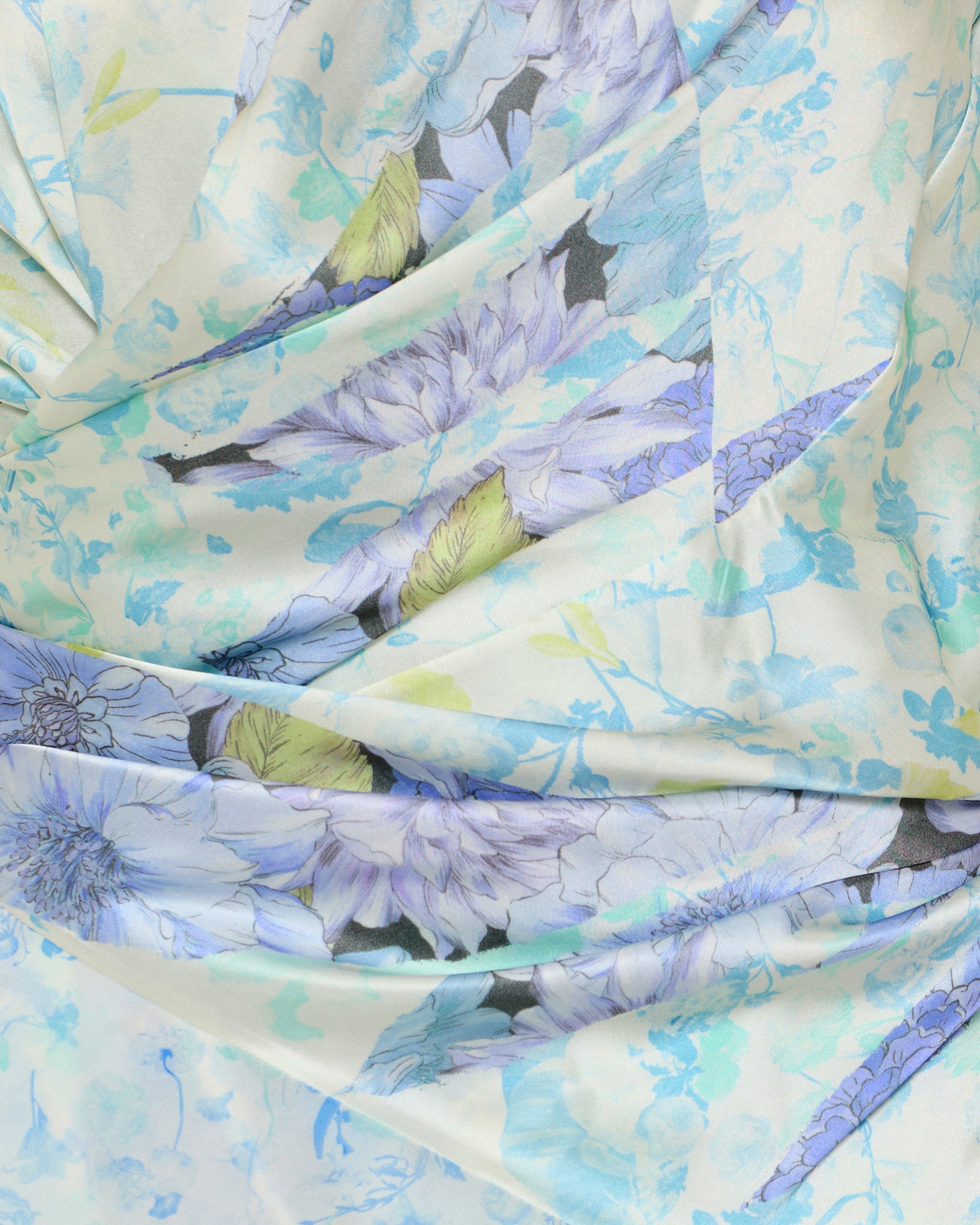 Floral drape wrap dress