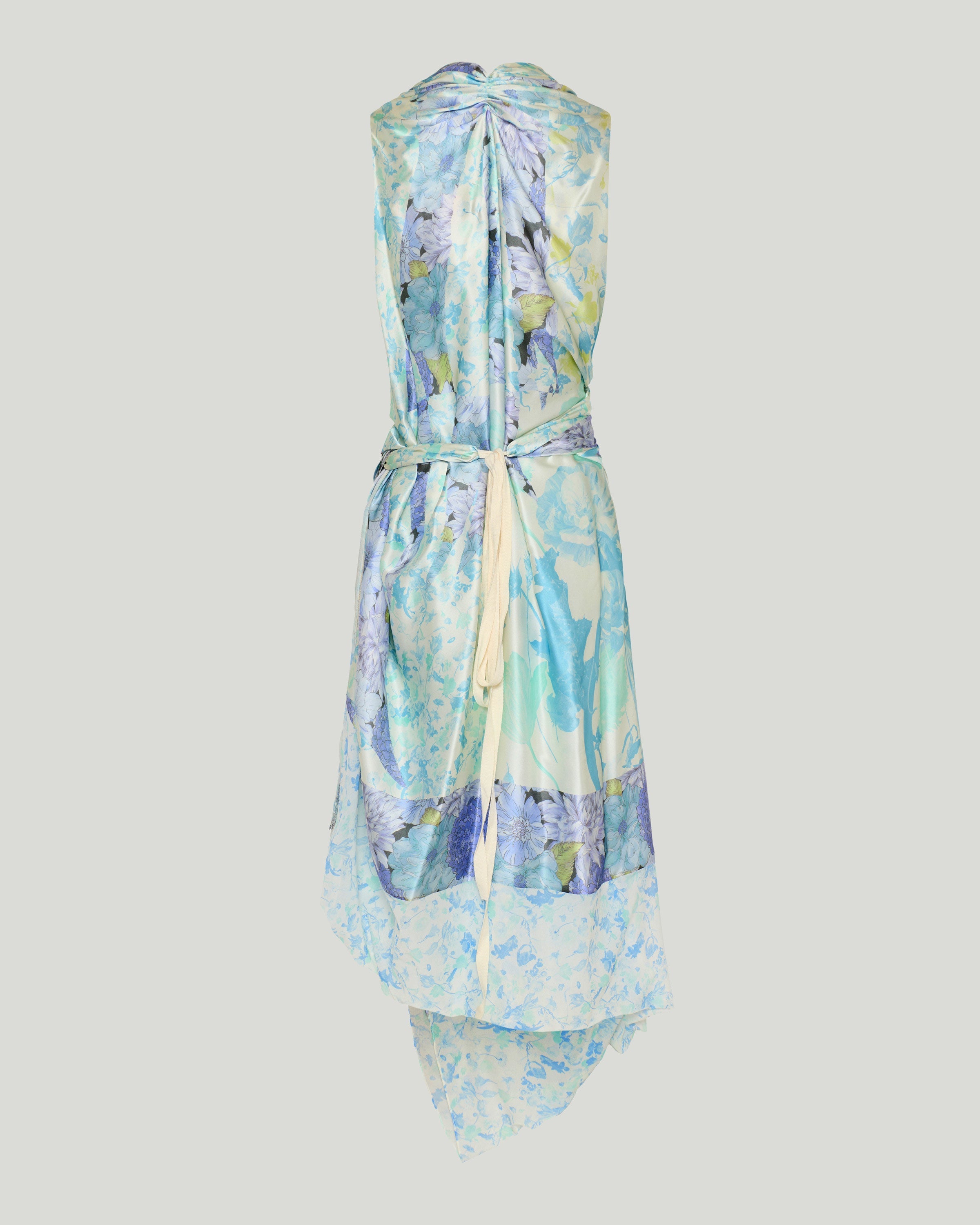 Floral drape wrap dress