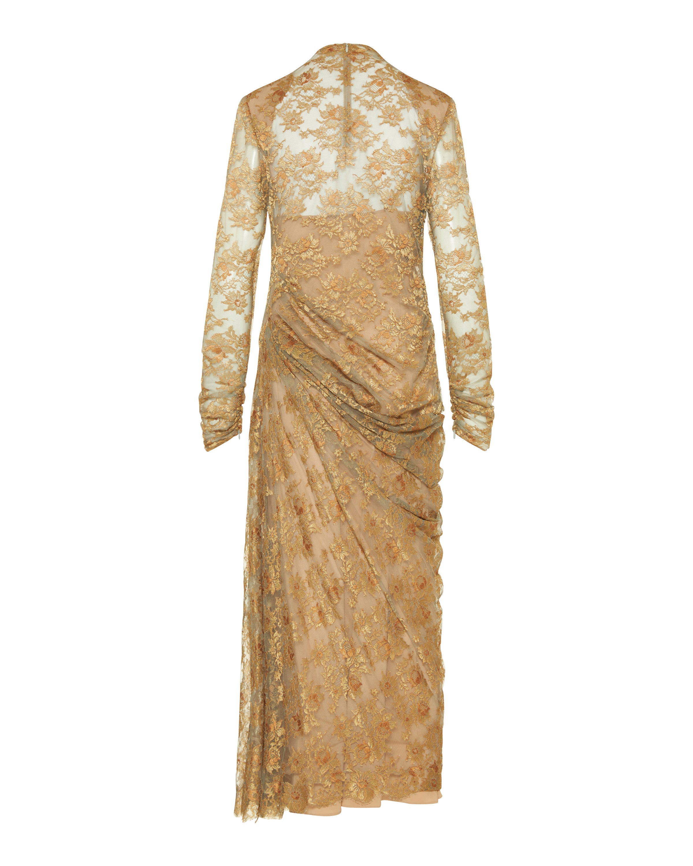 Lace long-sleeve maxi dress