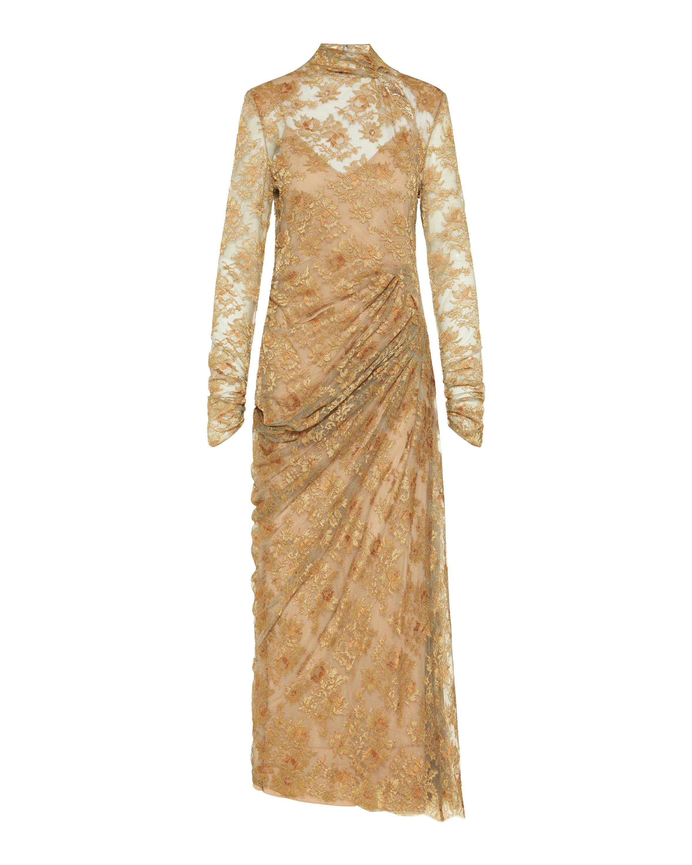 Lace long-sleeve maxi dress
