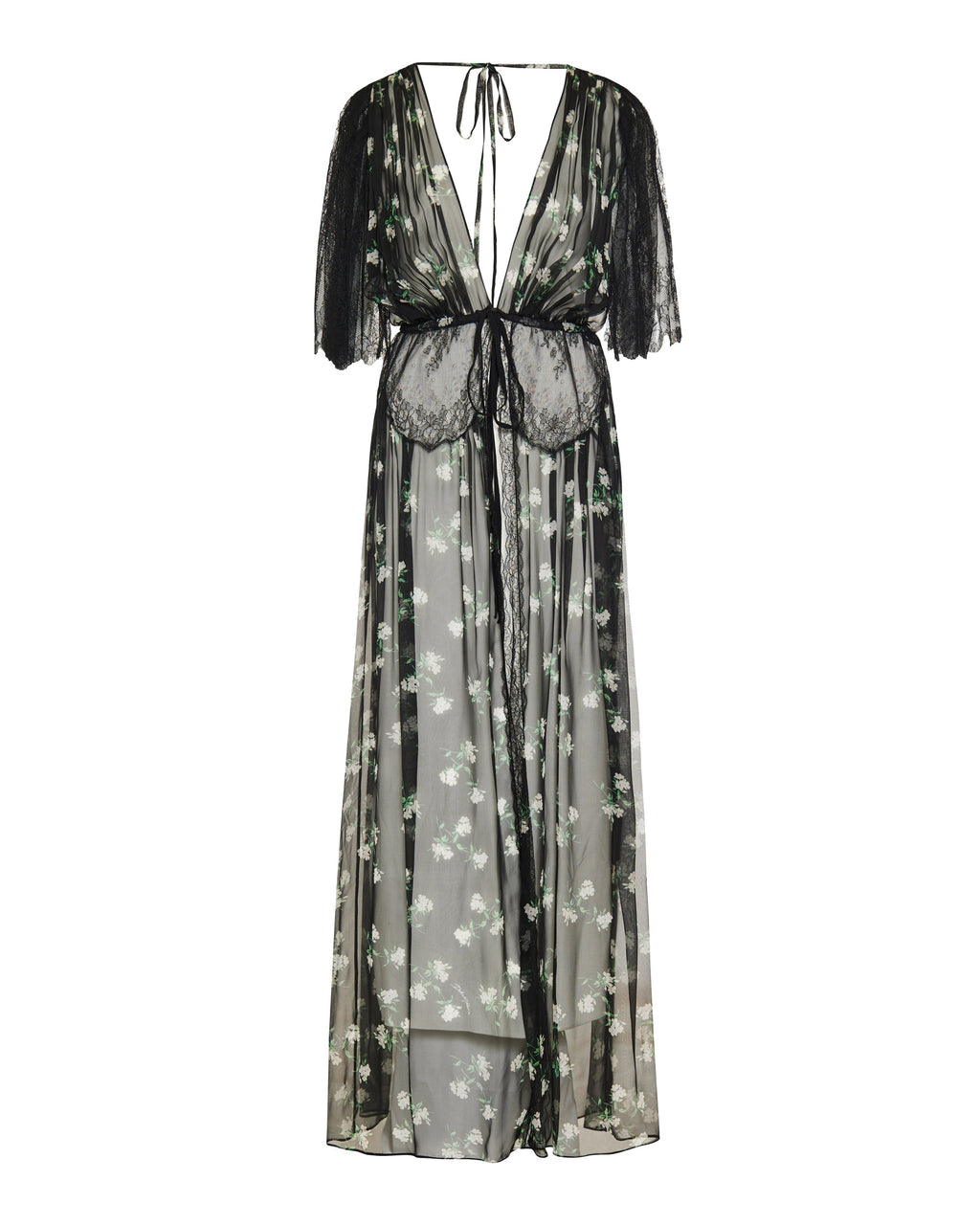 Floral chiffon shirt dress