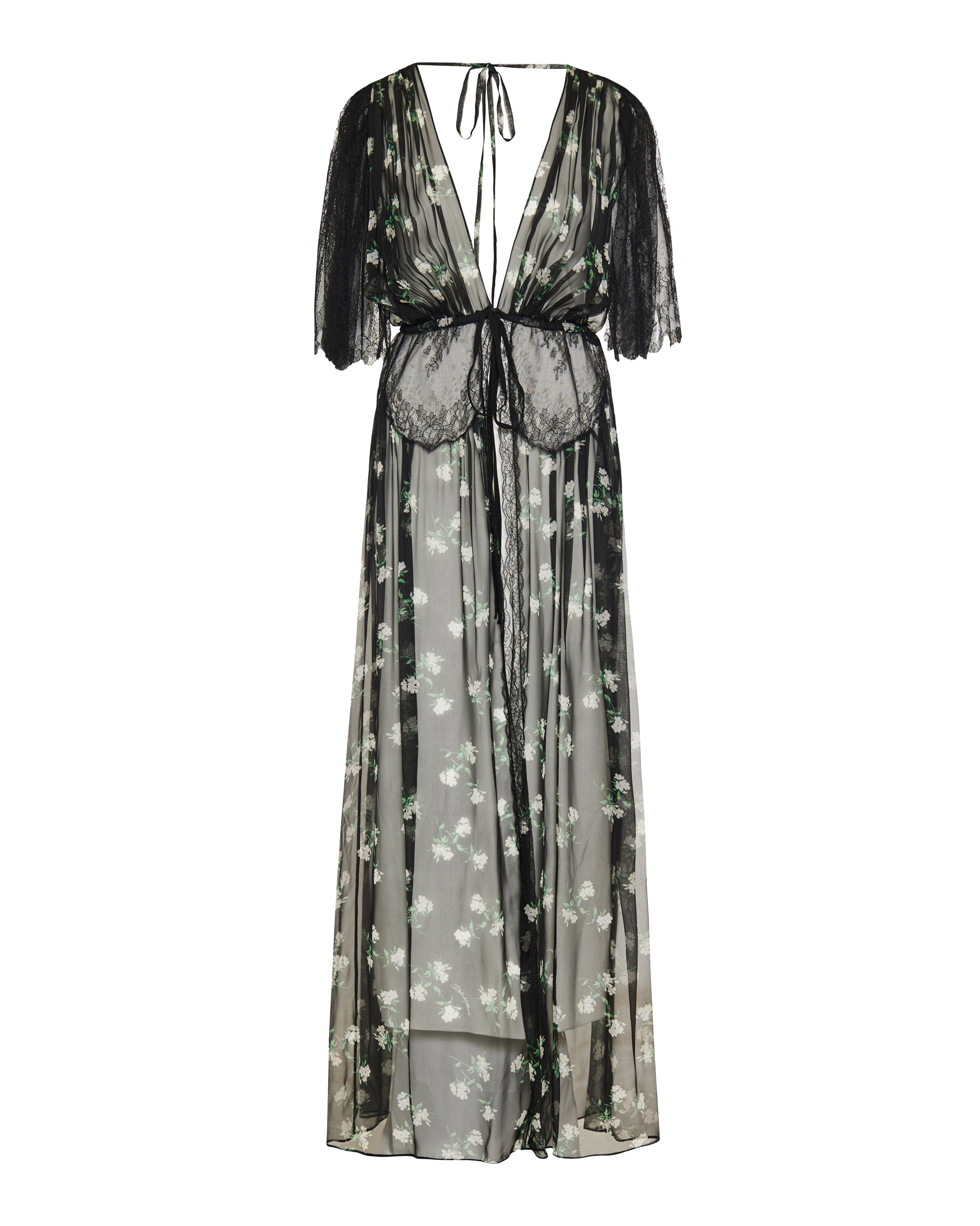 Floral chiffon shirt dress