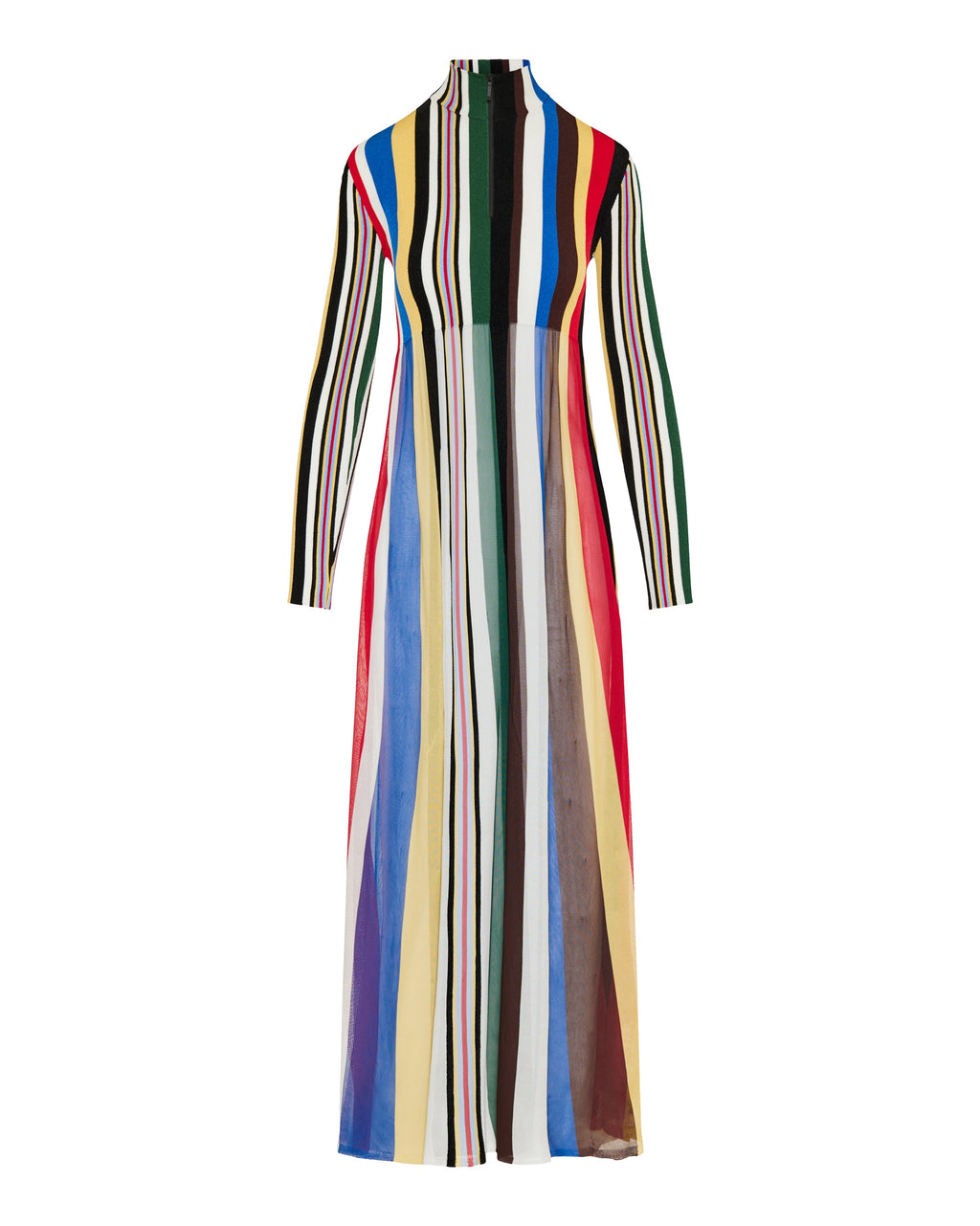 Stretch viscose-blend long dress