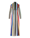 Stretch viscose-blend long dress