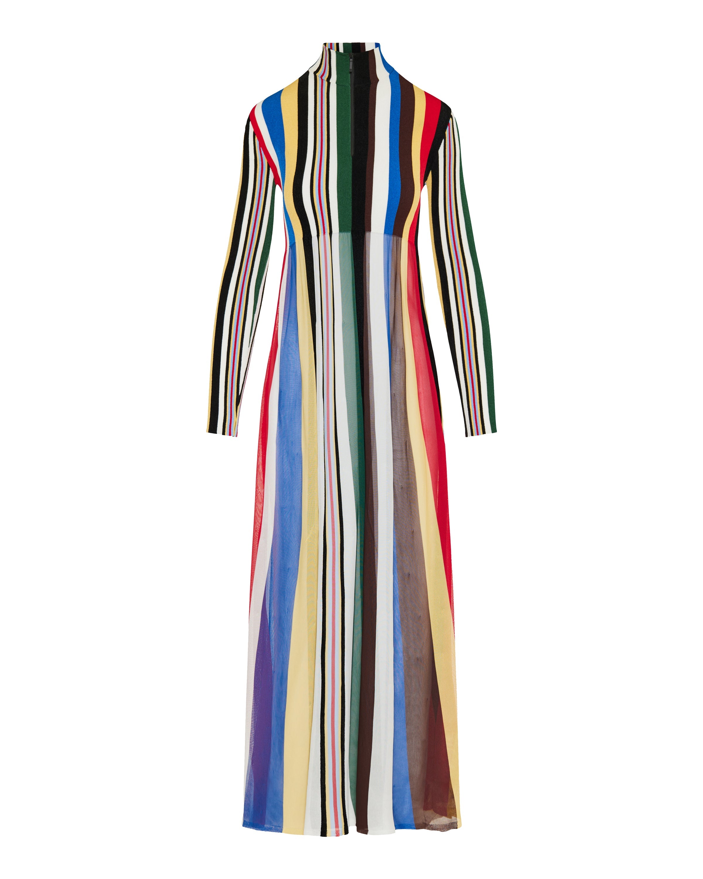 Stretch viscose-blend long dress