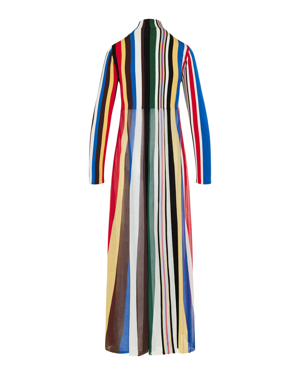 Stretch viscose-blend long dress