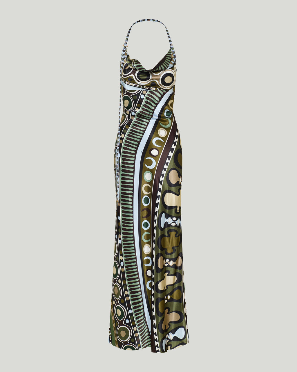 Soleil print satin dress