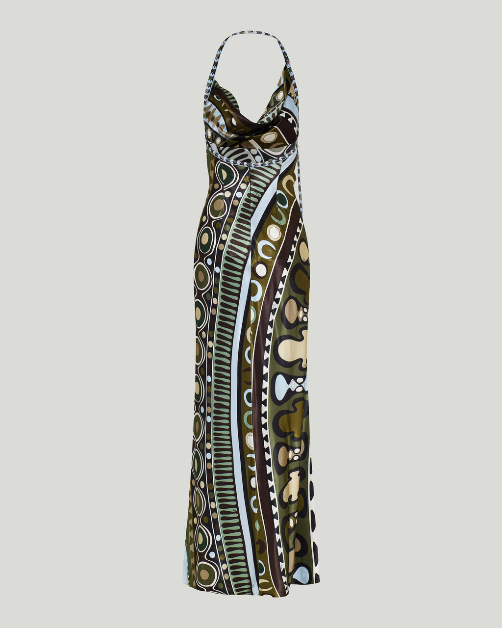 Soleil print satin dress