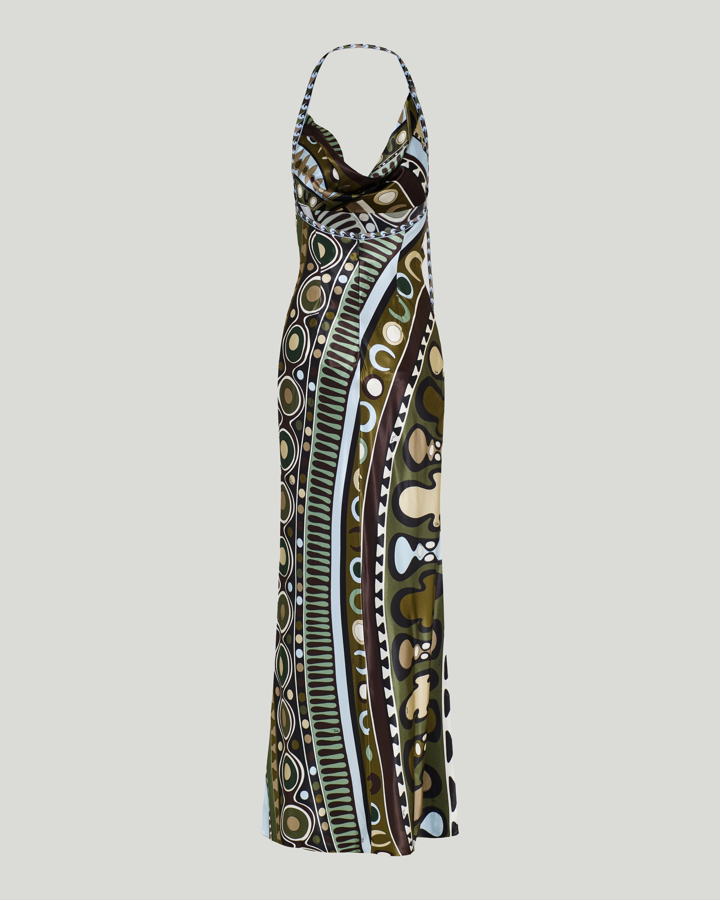 Soleil print satin dress