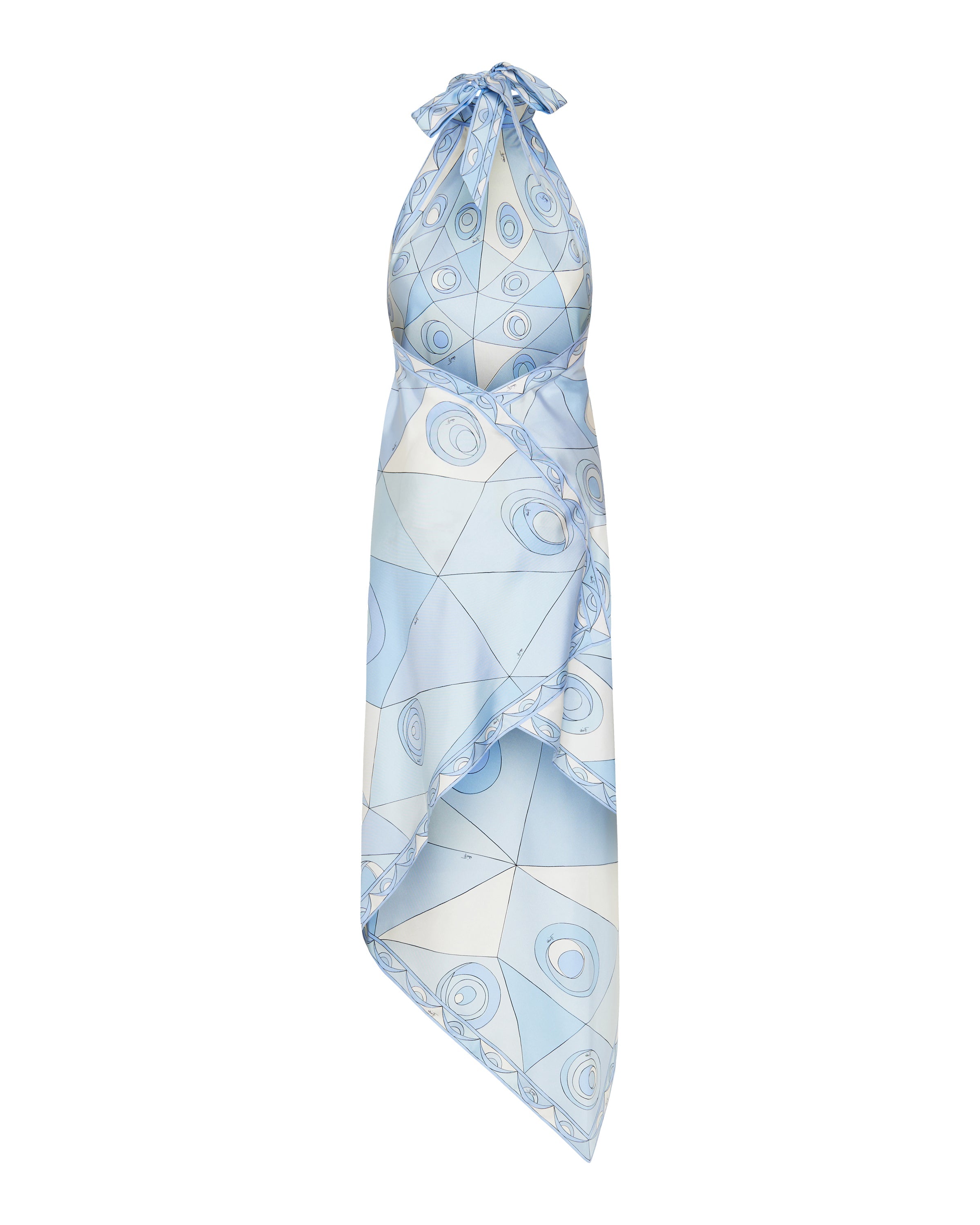 Occhi print silk dress