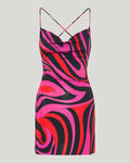 Printed stretch-jersey mini dress
