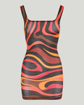 Marmo print mini dress