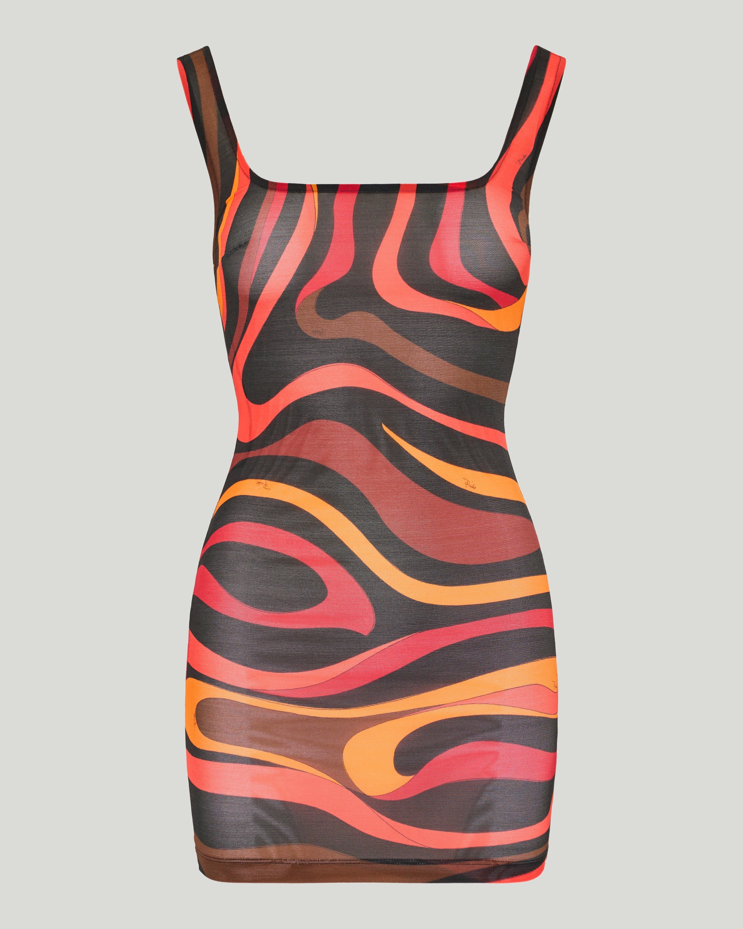 Marmo print mini dress