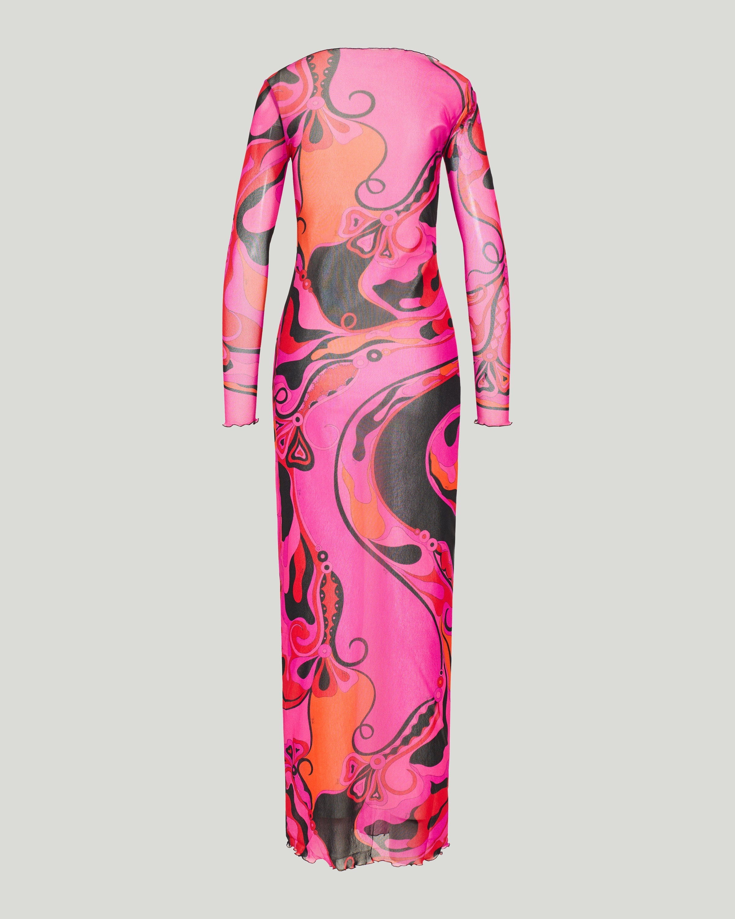 Orchidee mesh maxi dress