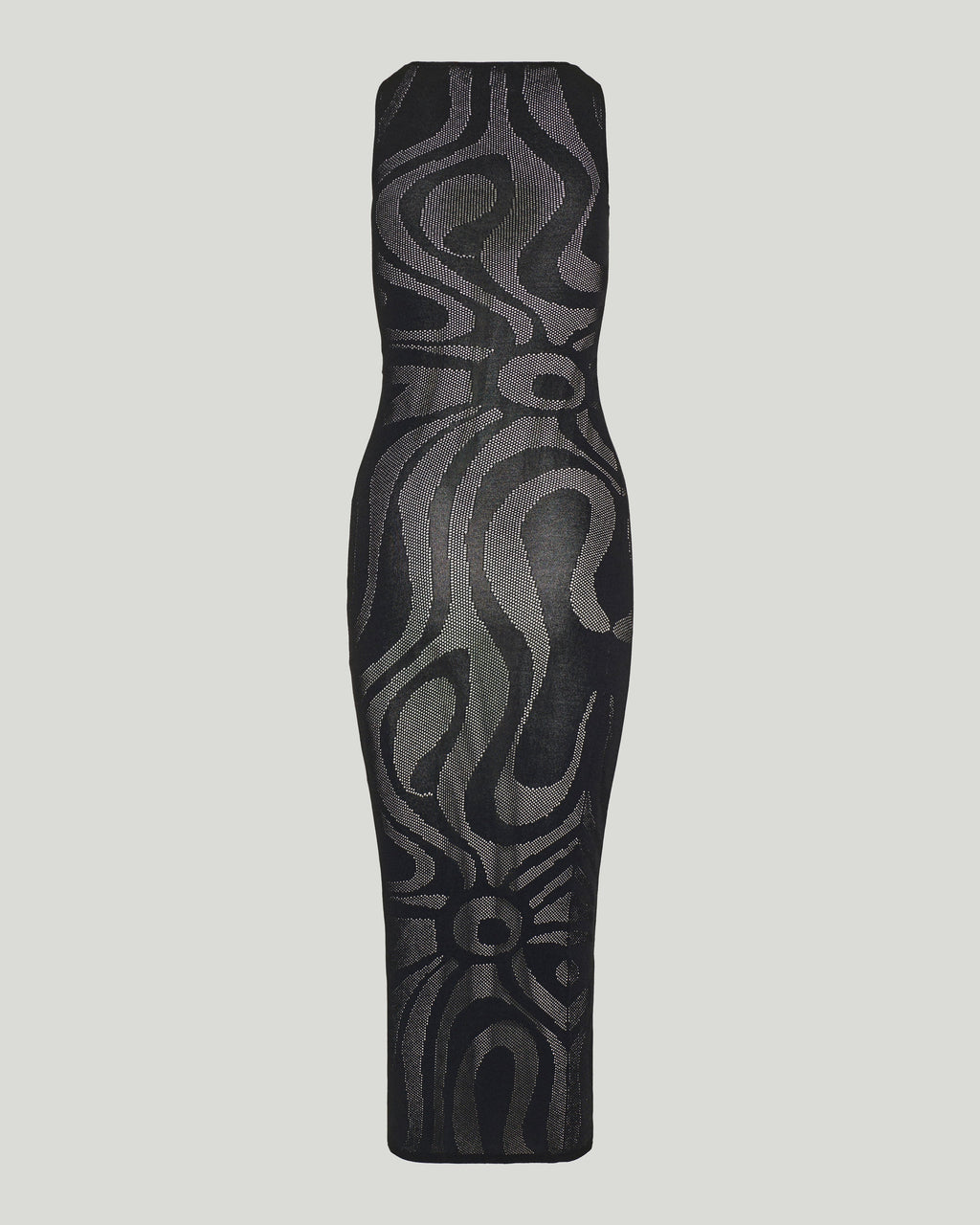 Marmo jacquard fitted long dress