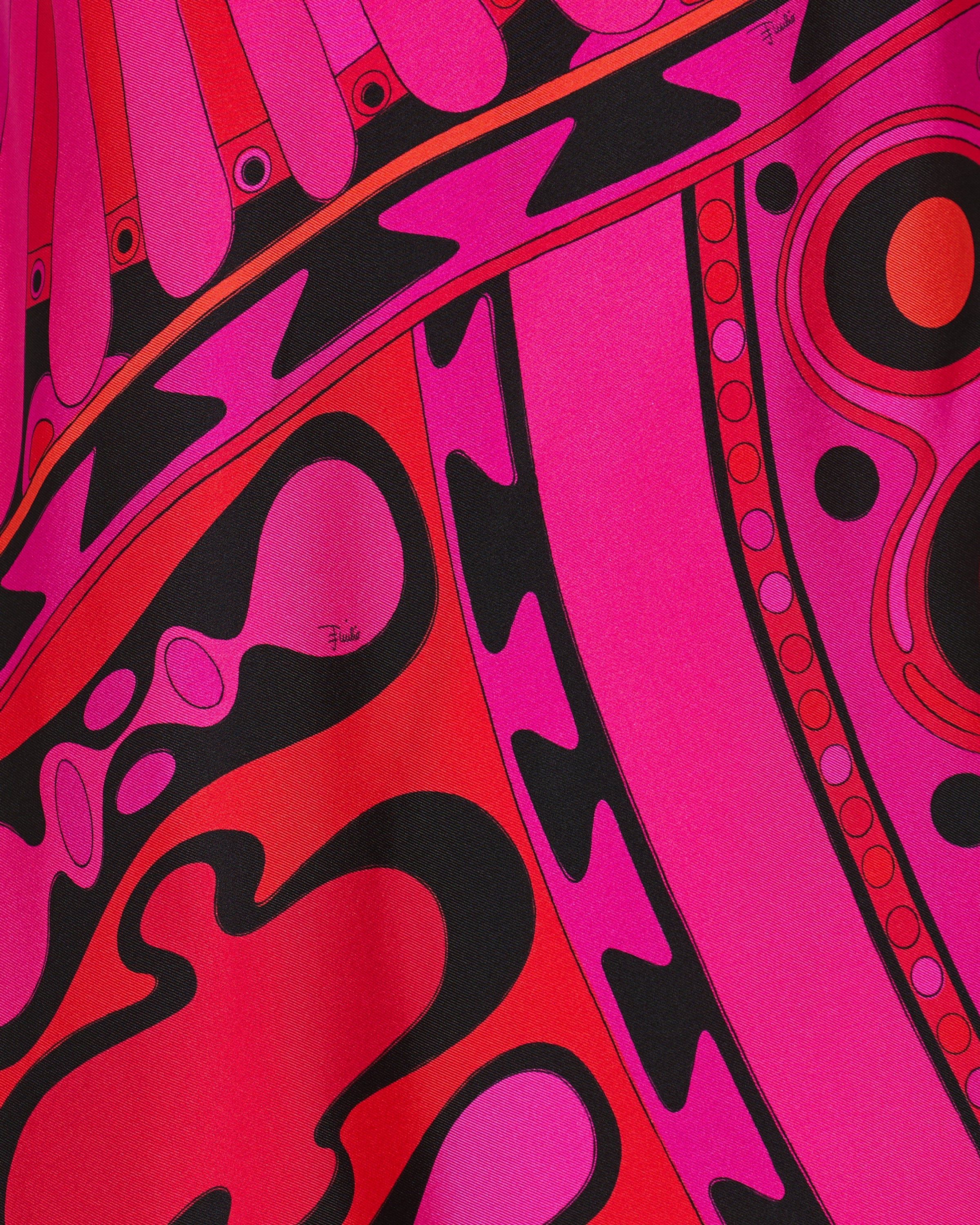 Soleil print one-shoulder dress