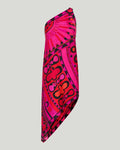 Soleil print one-shoulder dress
