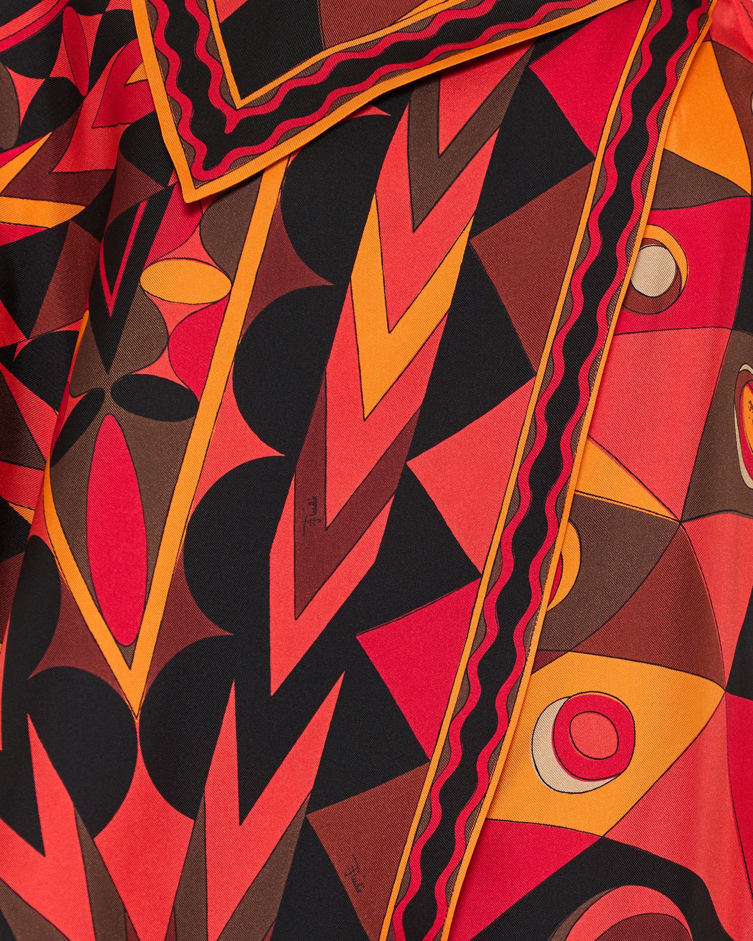 Occhi print asymmetrical foulard dress