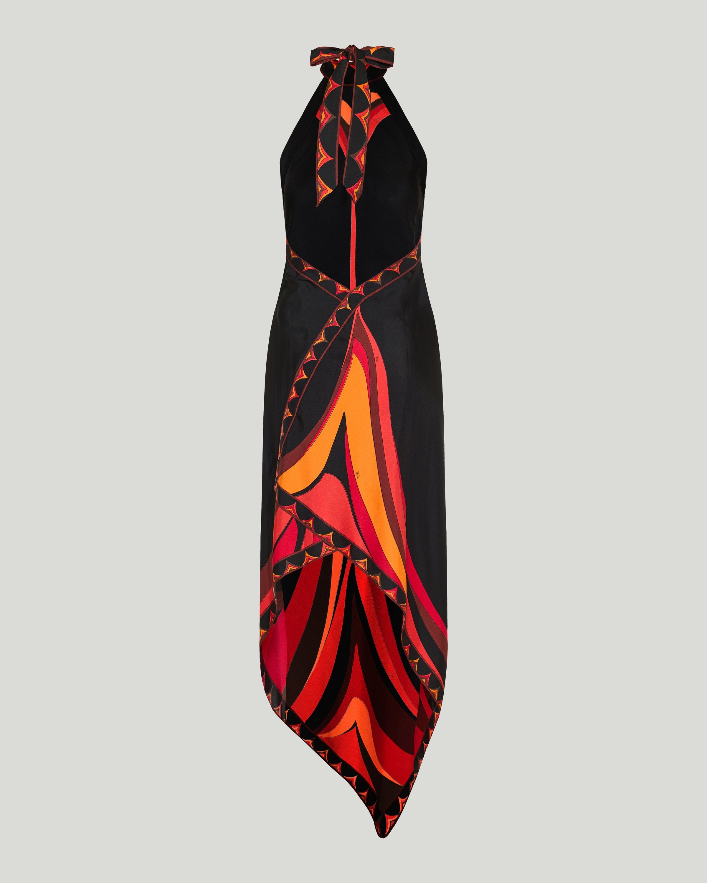 Fari print silk dress