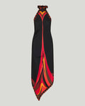 Fari print silk dress