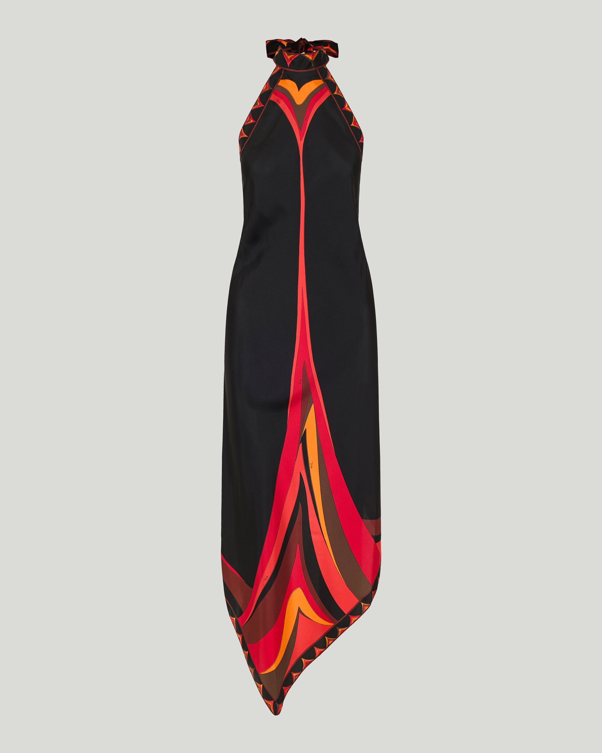 Fari print silk dress