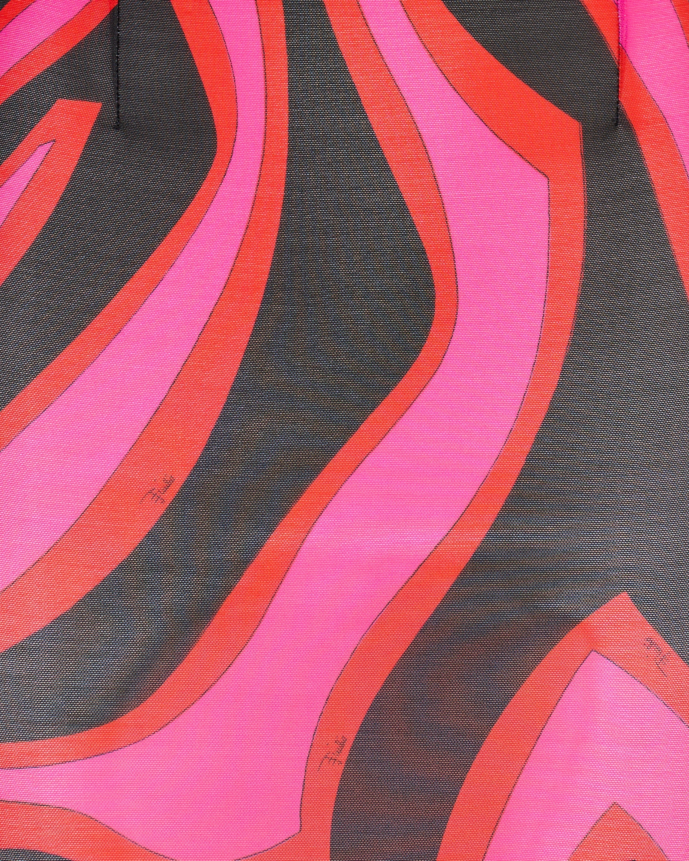 Labirinto print long fitted dress