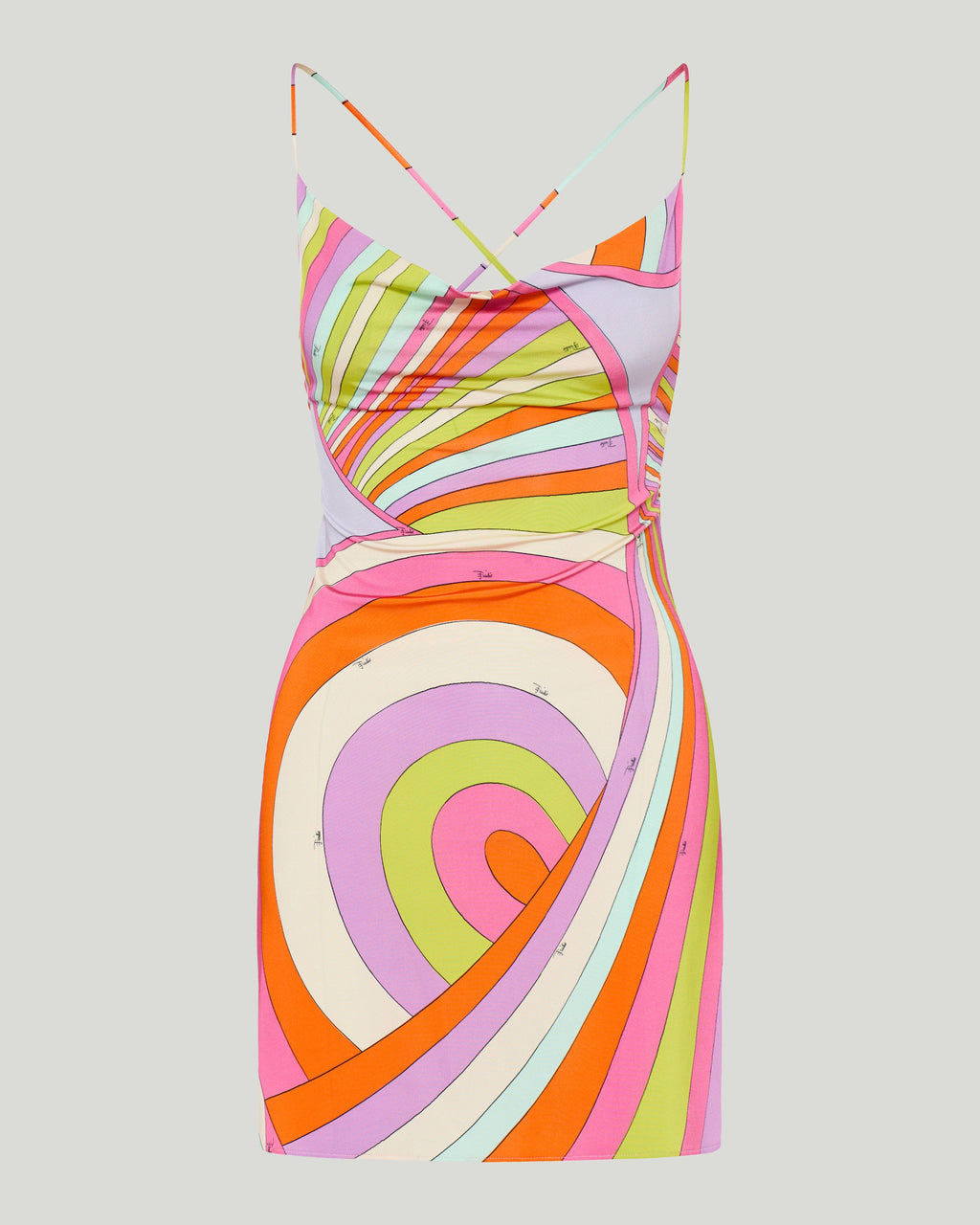 Iride print short dress