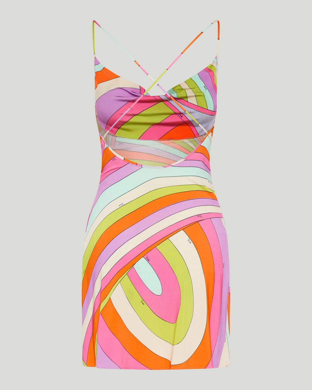 Iride print short dress
